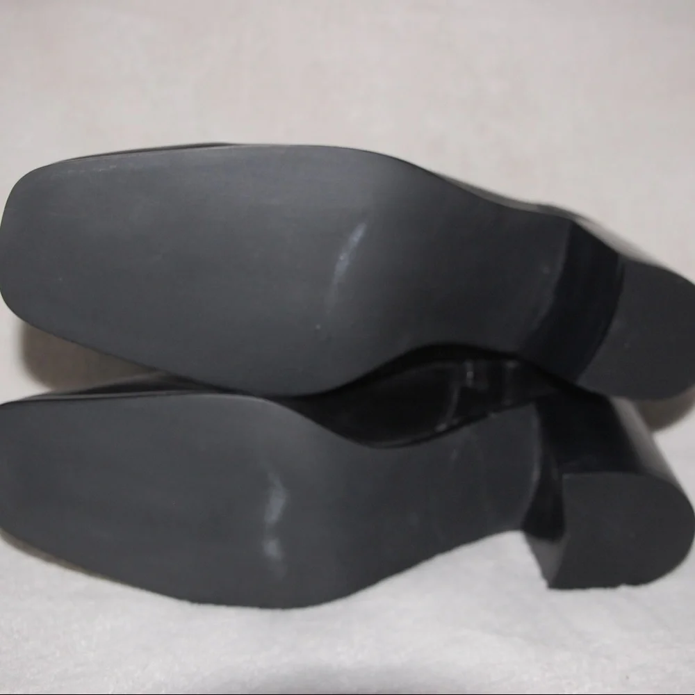 Black leather ankle boots, 11M, never worn. - Picture 4 of 5